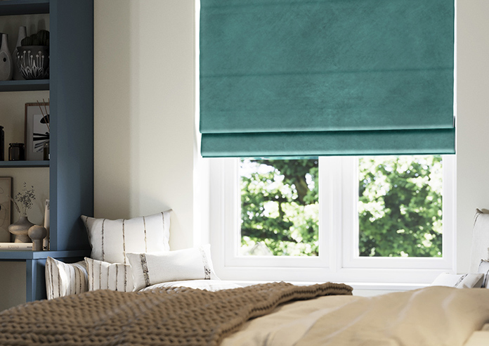 Odessa Velvet, Peacock - Roman Blind - Image 5